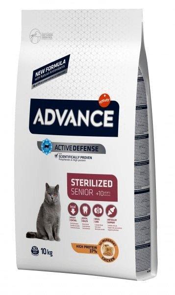 Advance Kat Sterilzed Sensitive Senior 10+ (10 kg) - Onlinedierenwereld