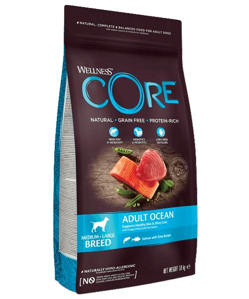 Wellness CORE Adult Ocean Zalm met Tonijn (1,8 kg) - Onlinedierenwereld