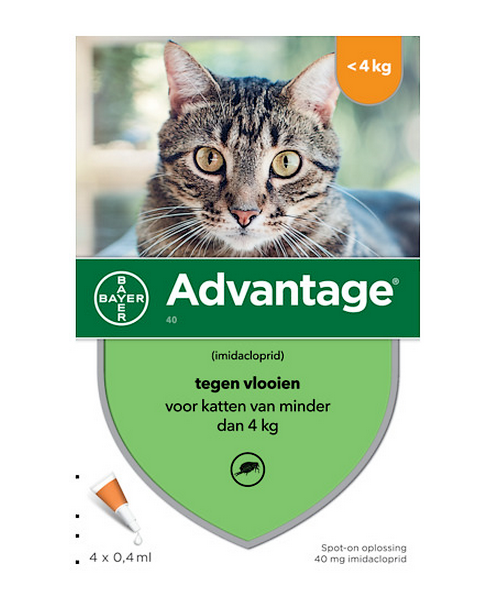 Bayer Advantage 40 Kat (preventief en curatief tegen vlooien)