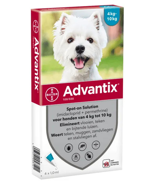 Advantix spot-on hond 4st (4-10kg) - Onlinedierenwereld