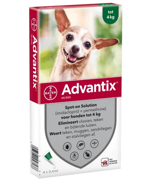 Advantix spot-on hond 4st (0-4 kg) - Onlinedierenwereld