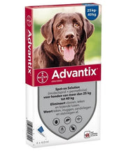 Advantix spot-on hond 4st (25-40kg) (Bestrijding en Preventie) - Onlinedierenwereld