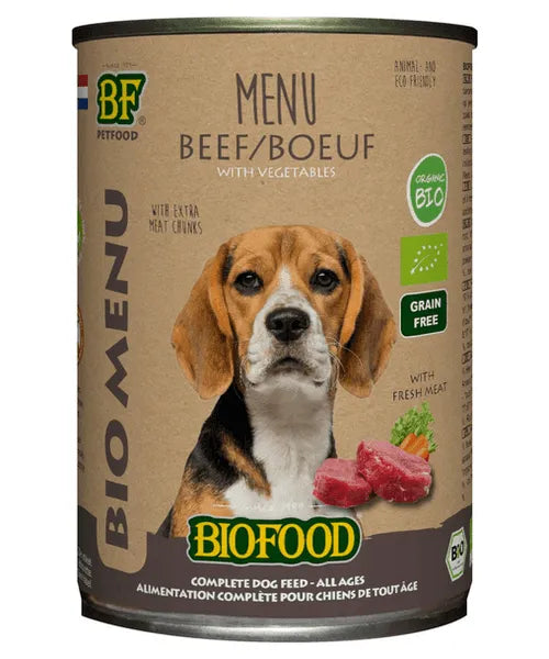 Biofood Bio menu Rund (natvoer 12 x 400g) - Onlinedierenwereld