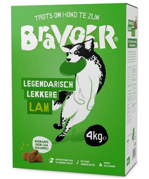 Bravoer Legendarisch Lekkere Lam 4 kg (Krokante brok)