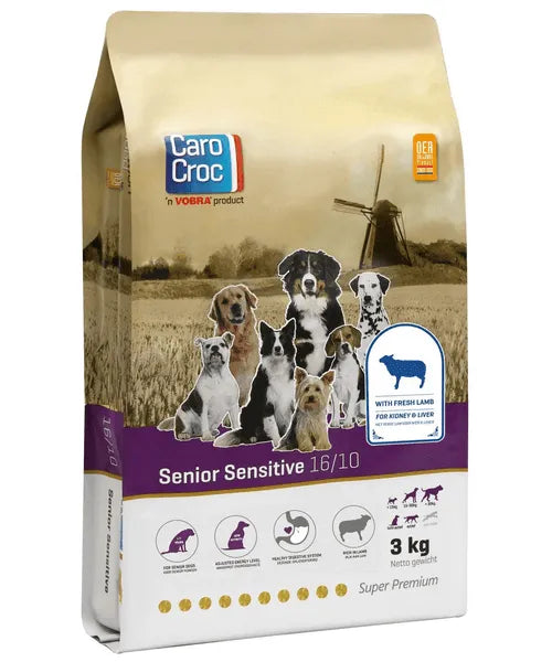 CaroCroc Senior Sensitive 3 kg (bij hoge energiebehoefte)