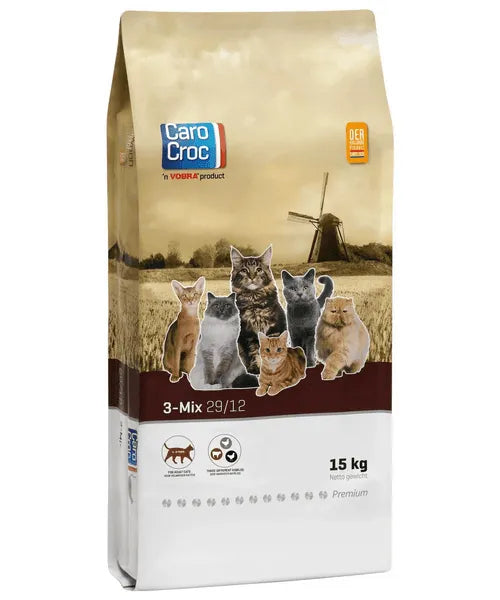 CaroCroc Kat 3-Mix (met drie verschillende soorten brokjes) - Onlinedierenwereld
