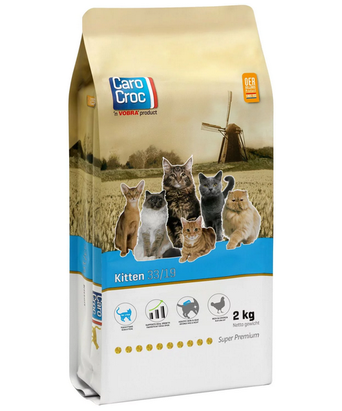 CaroCroc Kitten 2 kg (hoger eiwit- en vetgehalte)