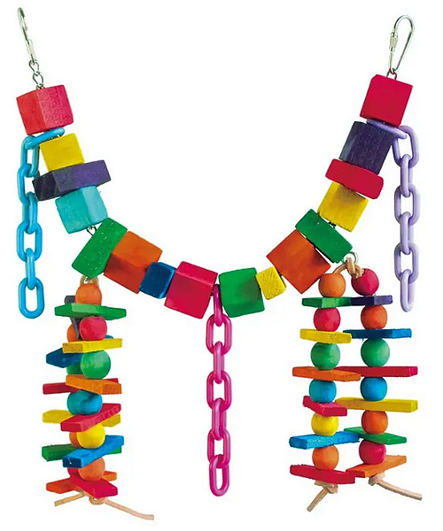 Keddoc juguete para pájaros Color Chain Multicolor