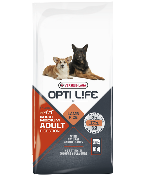 Opti Life Adult Digestion Medium &amp; Maxi (12.5 kg)