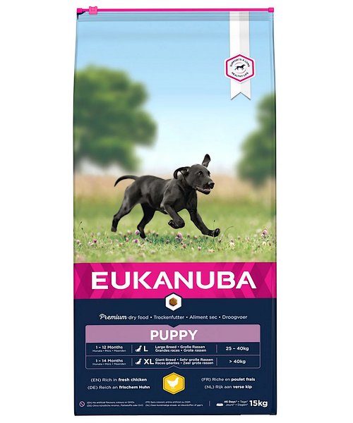 Eukanuba Growing Puppy large breed Kip (met omega 3 en 6)