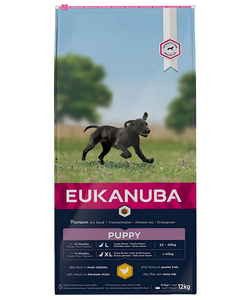Eukanuba Puppy large breed Kip (met Omega 3 en 6)