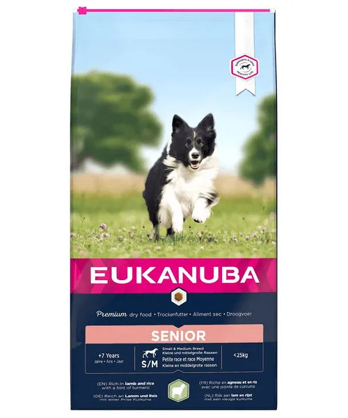 Eukanuba Senior S/M Lam/Rijst (bevat Kurkuma)