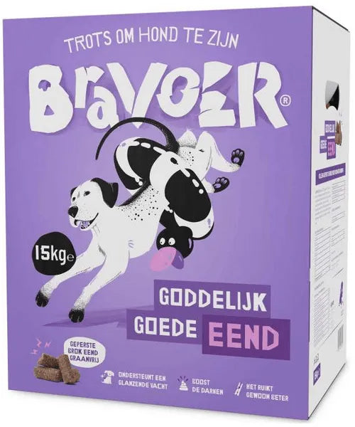 Bravoer Goddelijk Goede Eend 15 kg (Geperste brok)