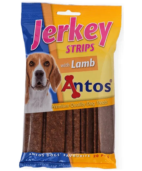 Antos Jerkey Strips Lam (zachte en suikervrije strips) - Onlinedierenwereld