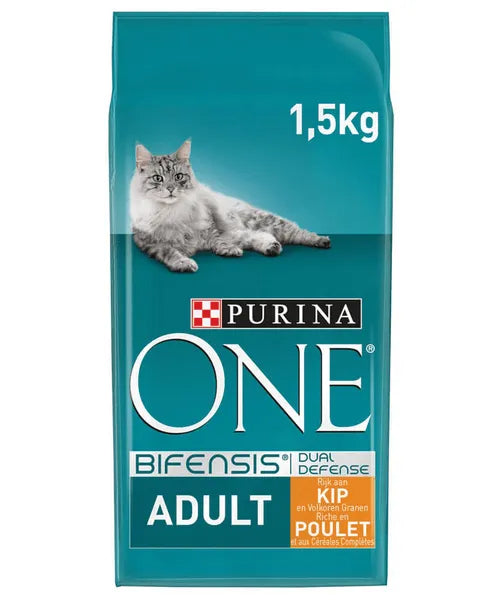 Purina One Adult Kip met Volkoren Granen (met Bifensis) - Onlinedierenwereld