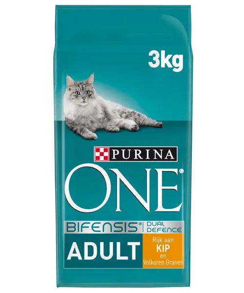Purina One Adult Kip met Volkoren Granen (met Bifensis) - Onlinedierenwereld
