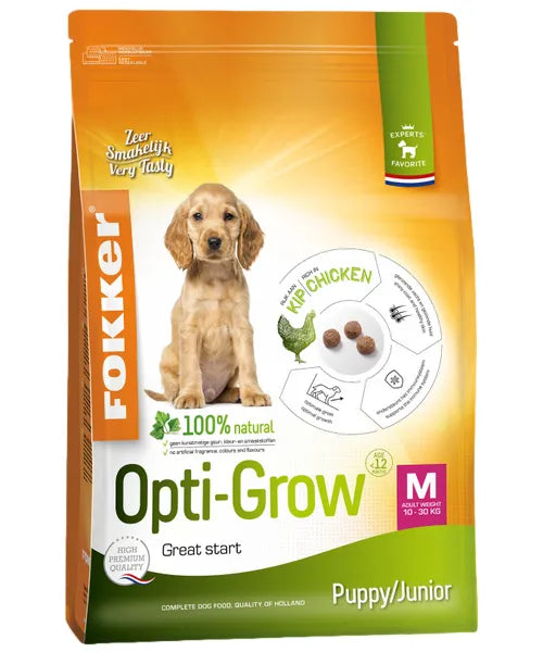 Fokker Opti-Grow M (Voeding voor Pups van middelgrote rassen)