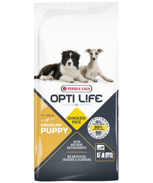Opti Life Puppy Medium (op basis van Kip &amp; Rijst)