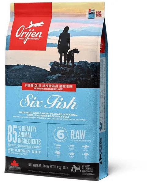 Orijen Whole Prey Six Fish Dog 11,4 kg (rijk aan voedingstoffen en smaak)