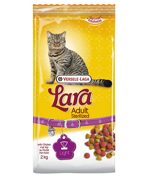 Versele-Laga Lara Adult Sterilized Kip en Eend (2 kg) - Onlinedierenwereld