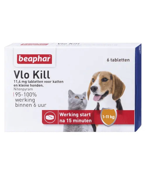 Beaphar Vlo Kill kat en kleine hond (doodt razendsnel vlooien) - Onlinedierenwereld