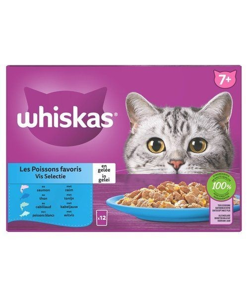 Whiskas Pouch MP 7+ Vis Selectie Gelei