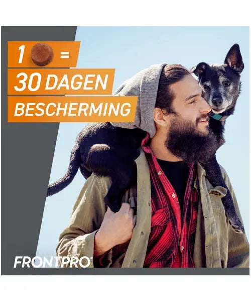 Bescherming Frontpro Kauwtablet Hond XL Vlooien/Tekenpil