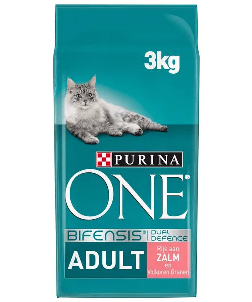 Purina One Adult Zalm 3 kg met Volkoren Granen