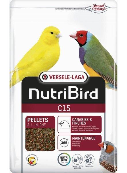 NutriBird C15 Onderhoudsvoer voor Kanaries, Tropische en Inlandse vogels - Onlinedierenwereld