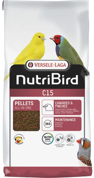 NutriBird C15 Onderhoudsvoer voor Kanaries, Tropische en Inlandse vogels - Onlinedierenwereld