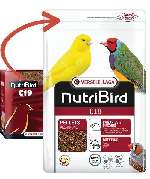 Nutribird C19 Kweekvoer voor Kanaries, Tropische en Inlandse vogels - Onlinedierenwereld