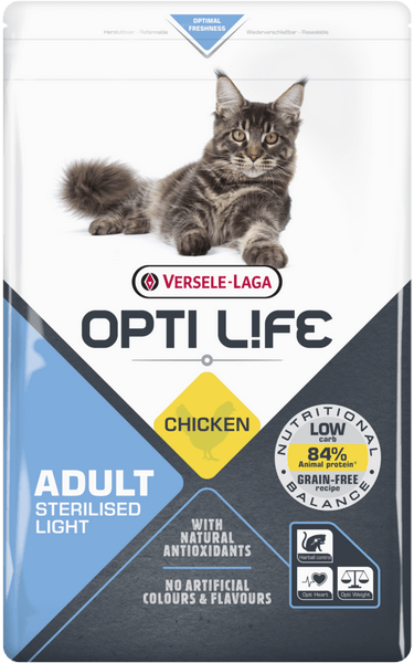 Opti Life Adult Sterilised/Light Chicken - Onlinedierenwereld