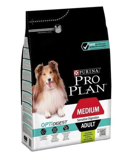 Pro Plan Medium Adult Sensitive Digestion met Optidigest Lam - Onlinedierenwereld