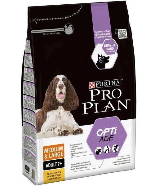 Pro Plan Medium en Large Adult 7+ met Optiage Kip - Onlinedierenwereld