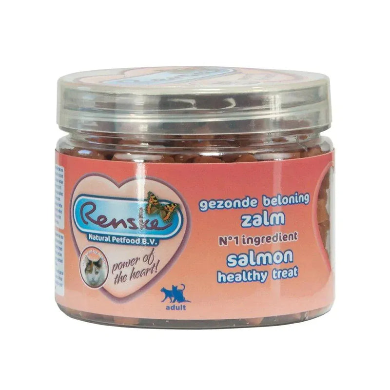 Renske Kat beloning hartjes Zalm (6 x 100g) - Onlinedierenwereld